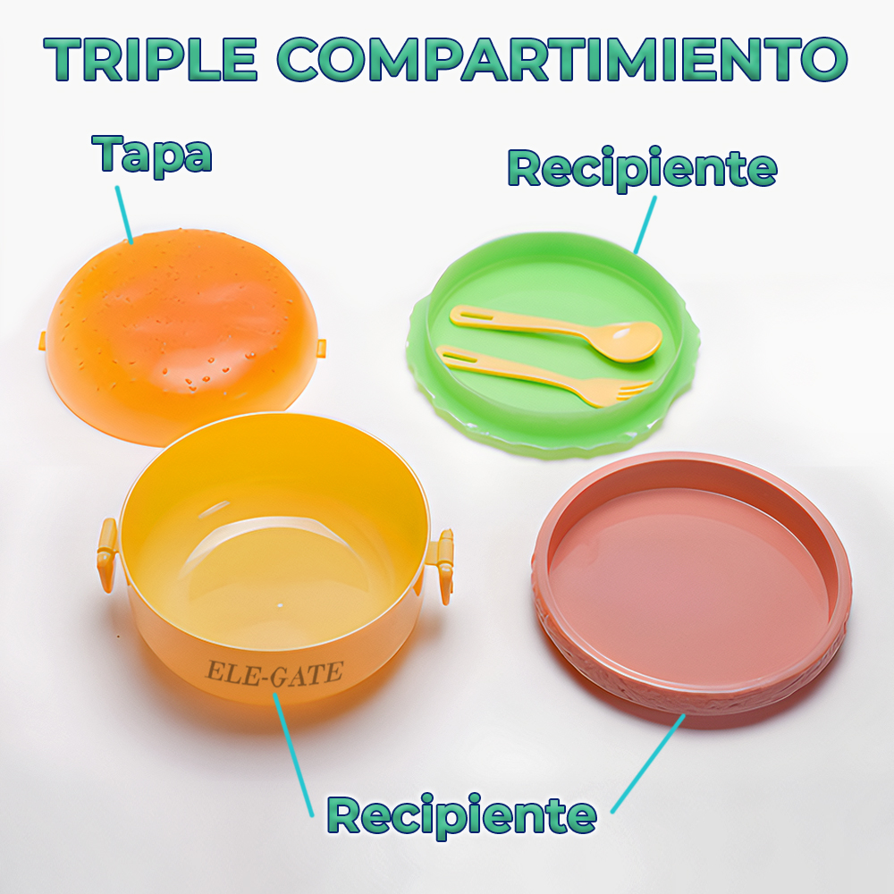 Lonchera En Forma De Hamburguesa Con Cubierto - Image 4