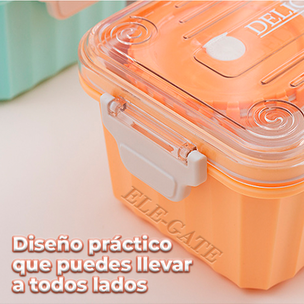 Lunch Box para Microondas con Contenedor para Frutas a Prueba de Fugas - Image 3