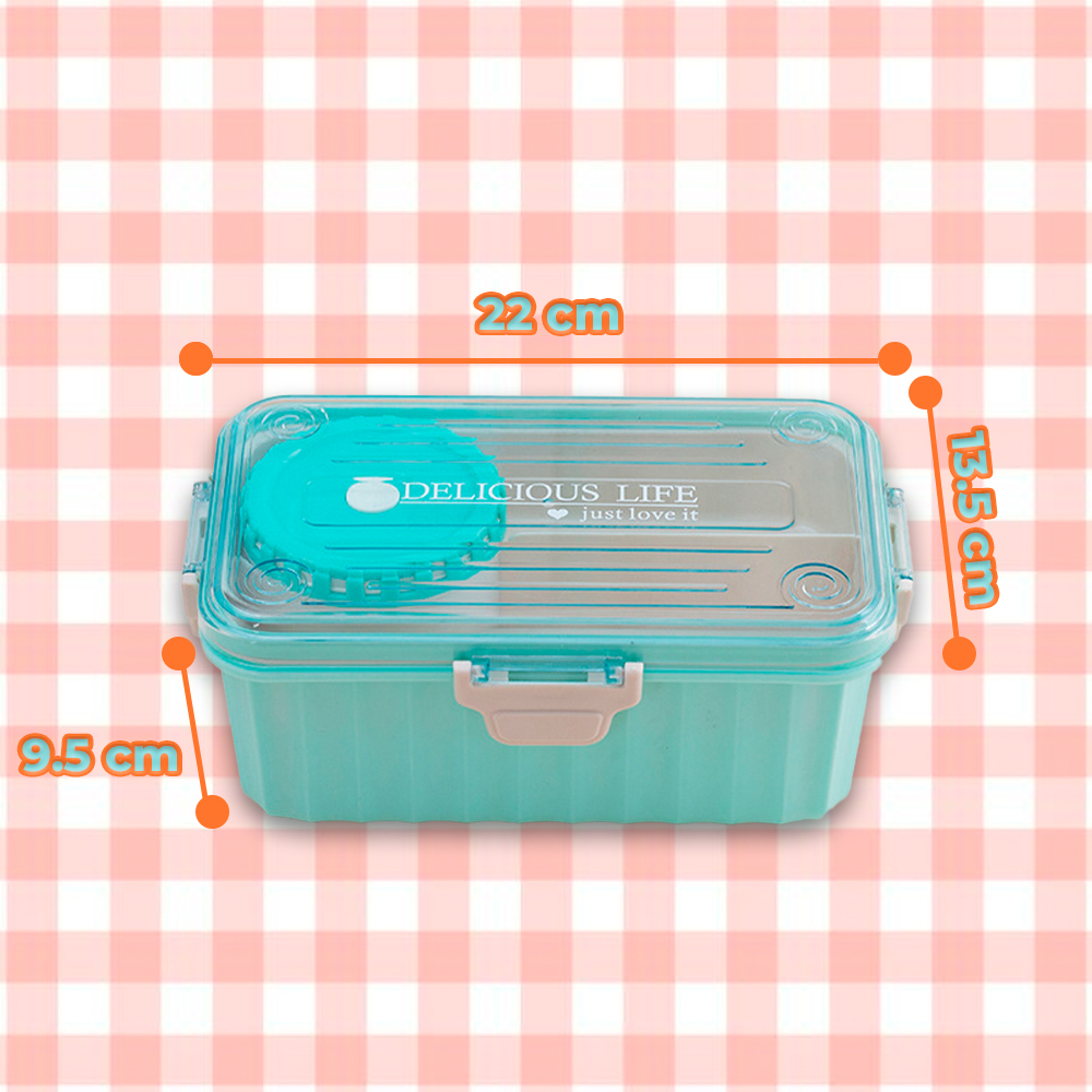Lunch Box para Microondas con Contenedor para Frutas a Prueba de Fugas - Image 5