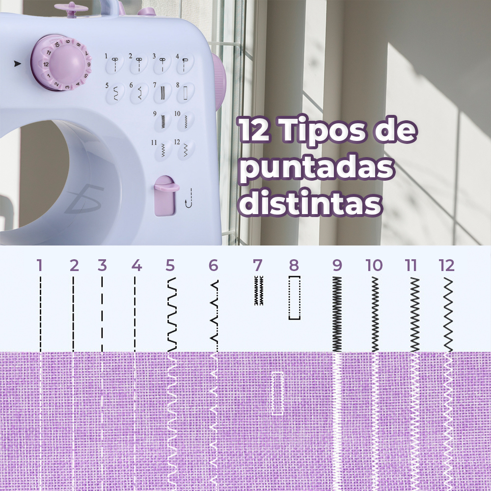 Máquina de Coser Multifuncional 12 Patrones - Image 3