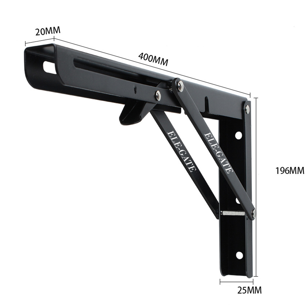 Soporte de Mensula Abatible Plegable de 40CM, 1 Par, Color Negro - Image 5
