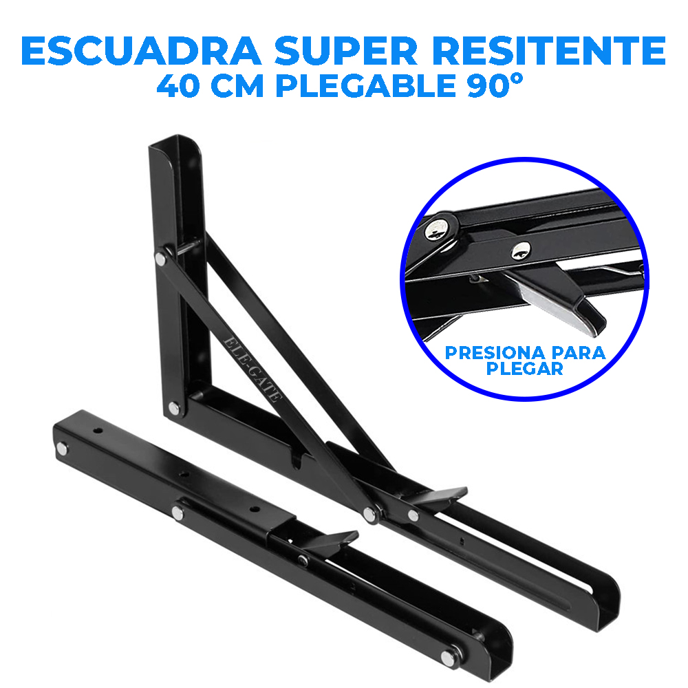 Soporte de Mensula Abatible Plegable de 40CM, 1 Par, Color Negro - Image 3