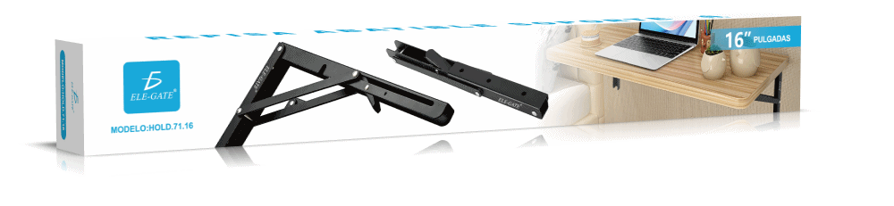 Soporte de Mensula Abatible Plegable de 40CM, 1 Par, Color Negro - Image 7