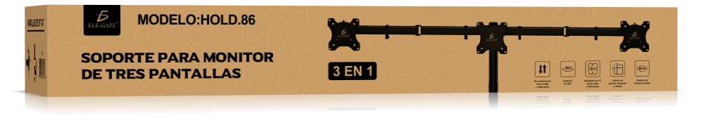 Soporte Triple para Monitores de 32 Pulgadas - Ergonomía Mejorada y Espacio Organizado - Image 6