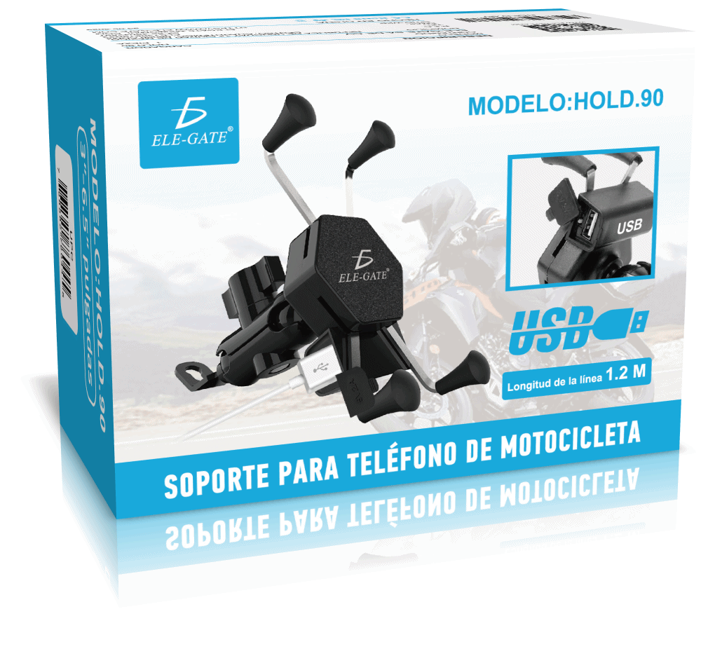 Soporte de Teléfono para Motocicleta con Cargador USB y Interruptor - Image 6