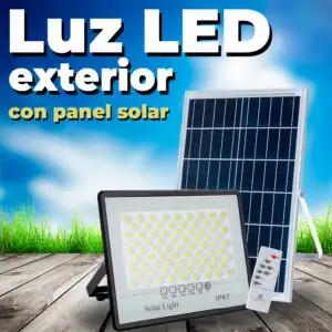 Luz Led de 50W con Panel Solar para Uso en Exterior