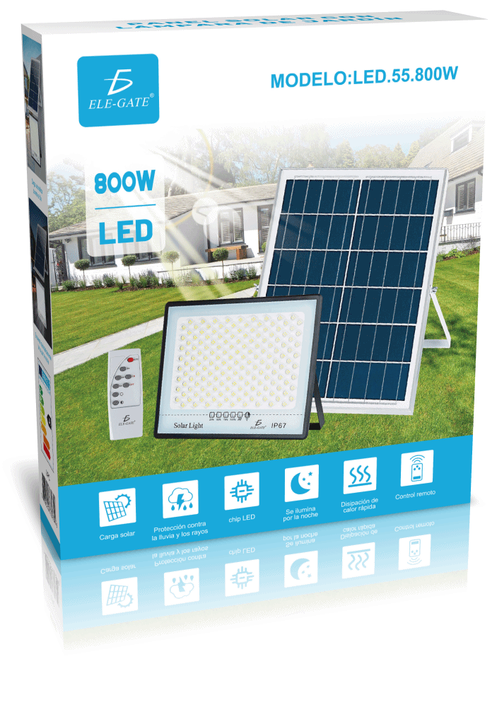 Luz Solar LED de 800W para Exteriores - Atardecer/Amanecer Automático - Impermeable - Image 6