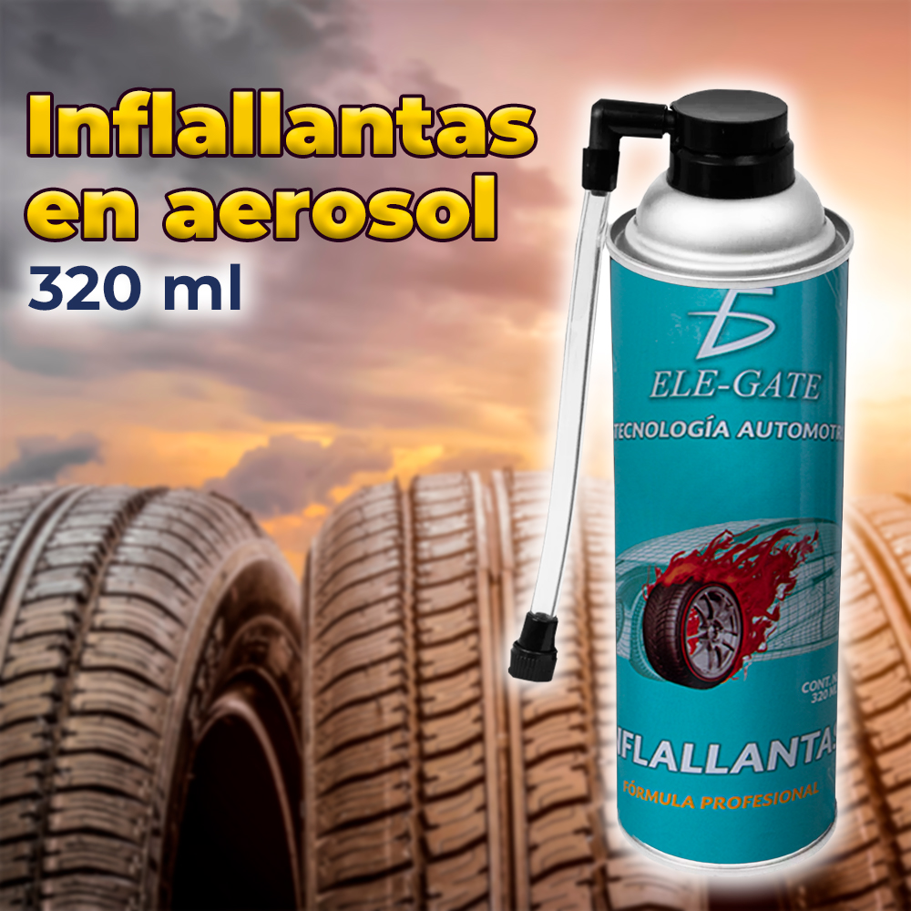 Inflallantas en Aerosol para Autos Compactos - 320 ml