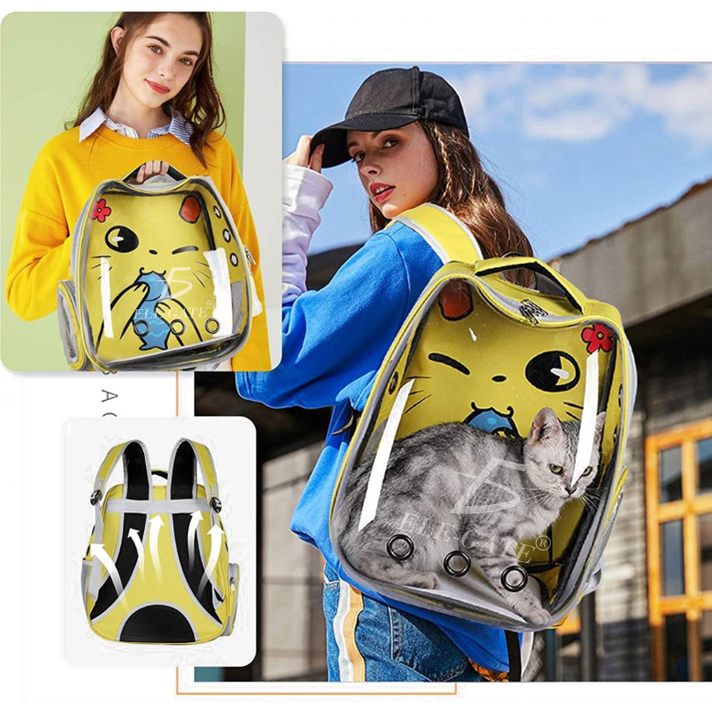 Mochila Portátil para Mascotas con Forma de Orejas - Cómoda y Adorable para Perros y Gatos