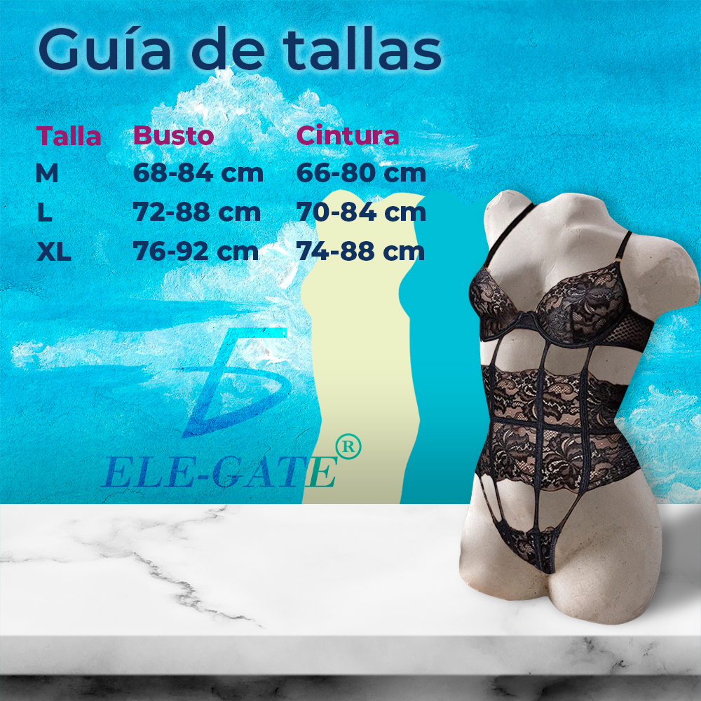 Body con Encaje Floral G-String con Sujetador y Escote en V - Image 4