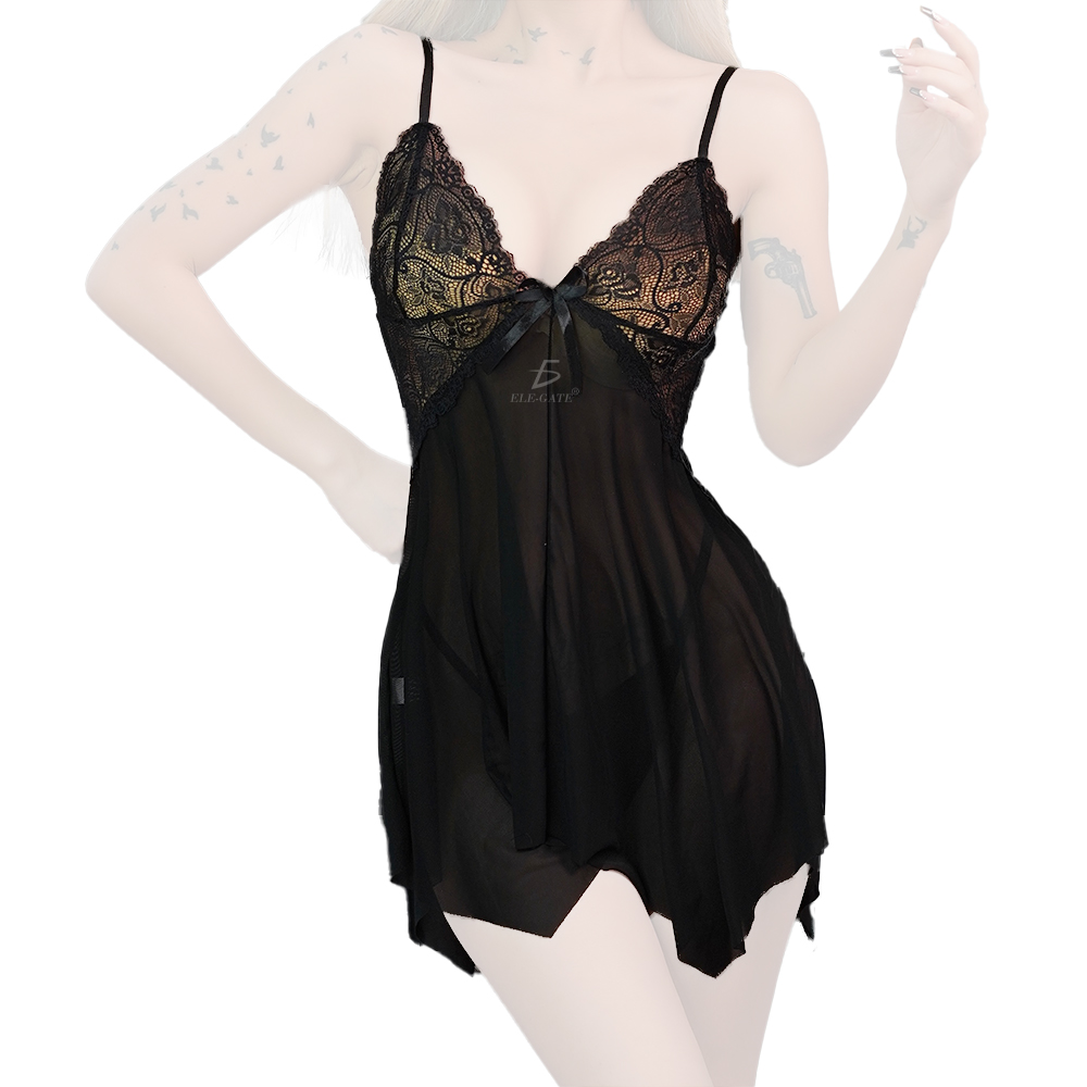 Baby Doll Coquete con Encaje de Copa Completa - Image 2