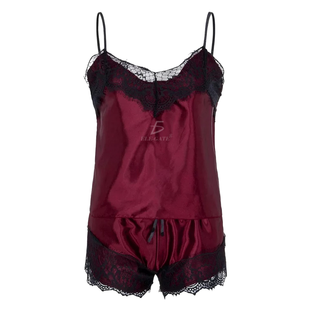 Coordinado de Bata de Seda de Hielo para Dormir de Dos Piezas - Image 4