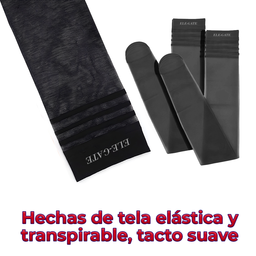 Medias al Muslo de Rayas con Trasparencia de Nailon - Image 3