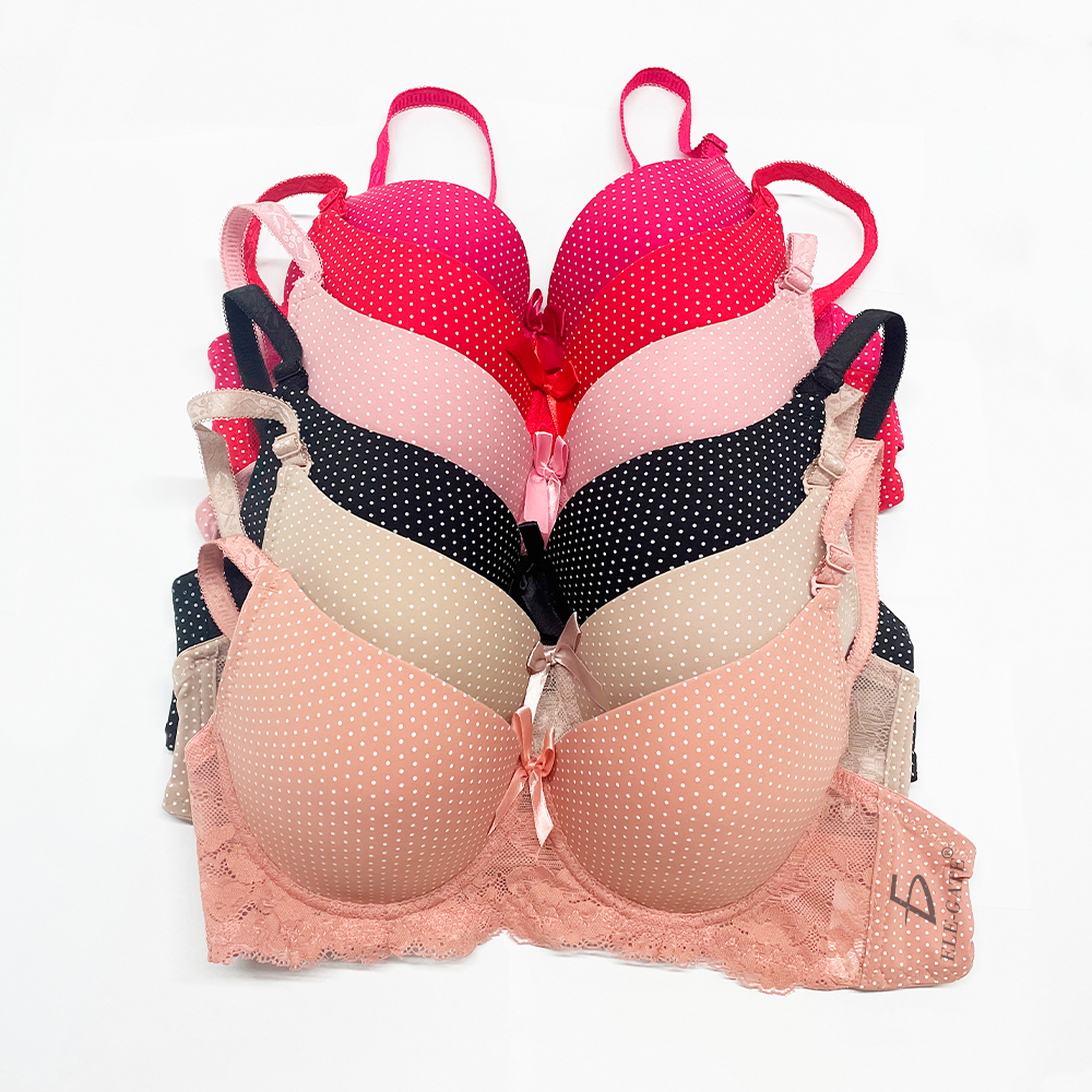 Brasier con Diseño de Puntos con Espalda de Encaje - Image 2