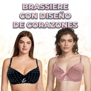 Brasier con Diseño de Corazones con Efecto Push Up