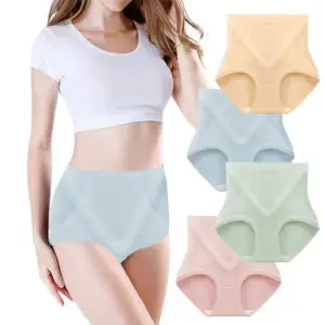 Calzoncillo De Cintura Alta De Algodón Suave para Mujer