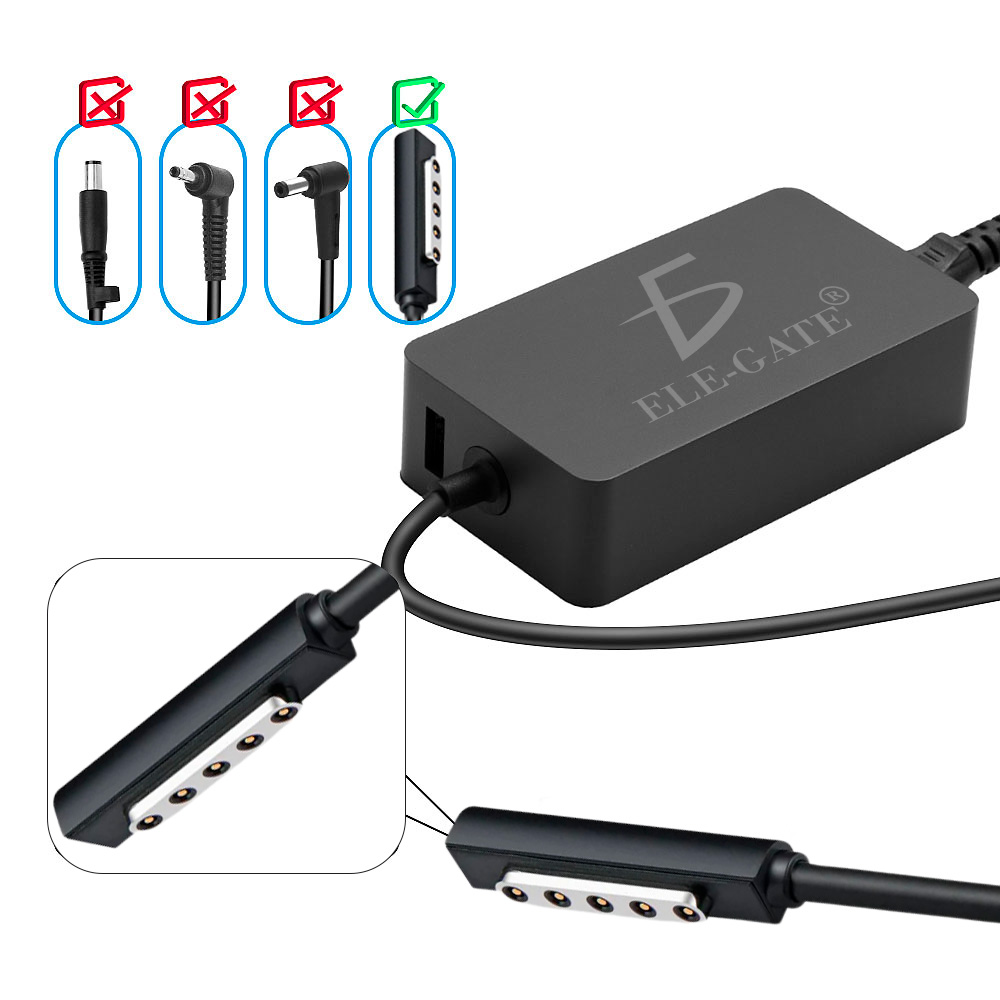 Cargador Laptop Compatible Microsoft Surface 48W 12V 3.6A con Puerto USB Adicional - Image 2