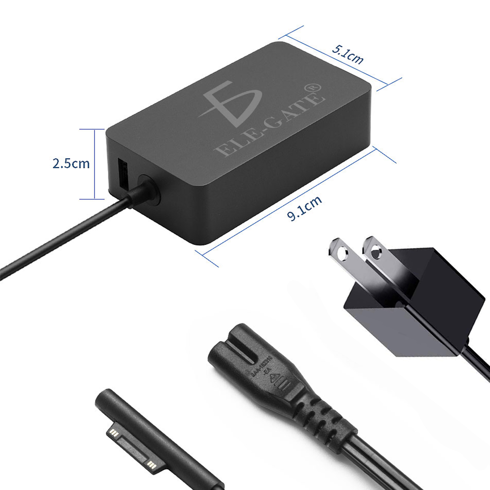 Cargador Laptop Compatible Microsoft Surface 44W 15 V 2.58A con Puerto USB Adicional - Image 4