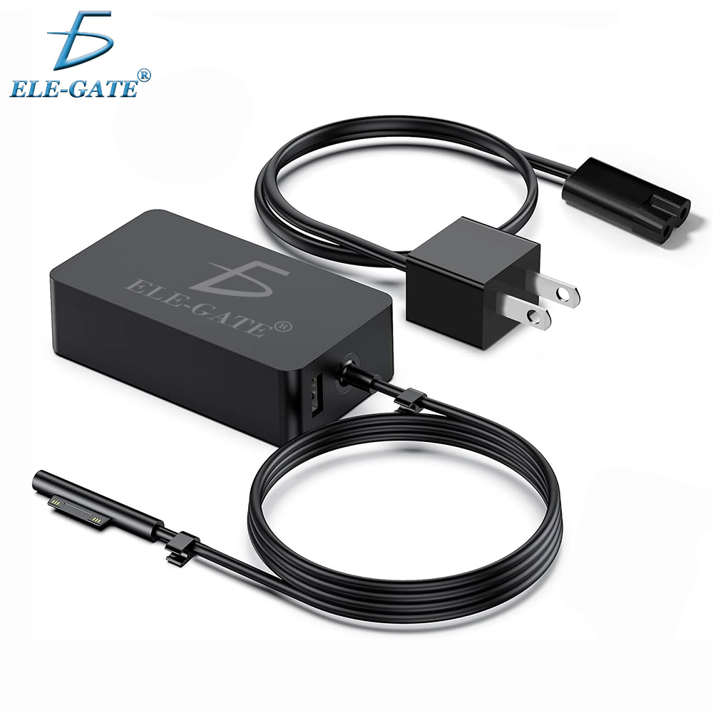 Cargador Laptop Compatible Microsoft Surface 44W 15 V 2.58A con Puerto USB Adicional