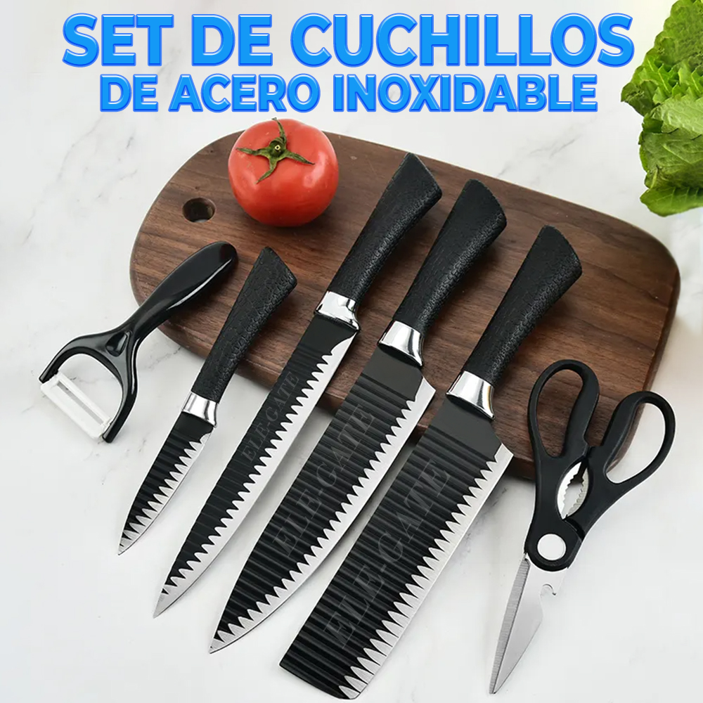 Set de Cuchillos con Base de Acero Inoxidable - Image 2