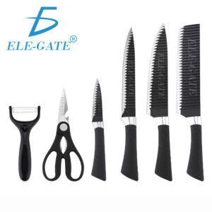 Set de Cuchillos con Base de Acero Inoxidable