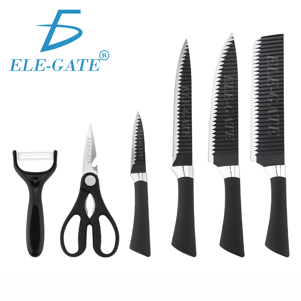 Set de Cuchillos con Base de Acero Inoxidable