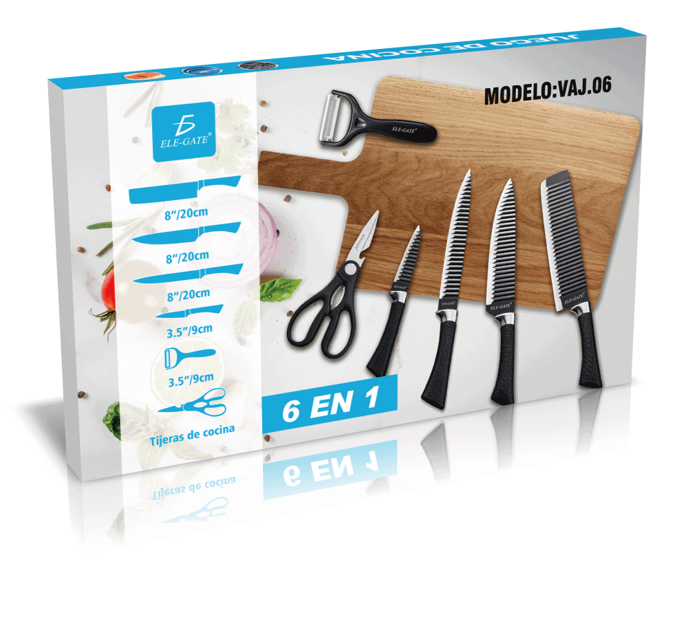 Set de Cuchillos con Base de Acero Inoxidable - Image 6