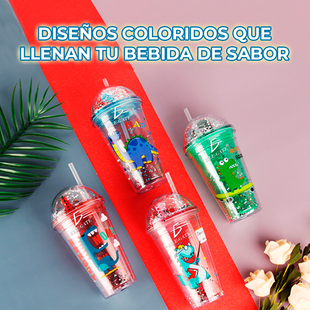 Botella Reutilizable de Dinosaurio para Niños - Botella de Plástico de 600 ml - Image 5