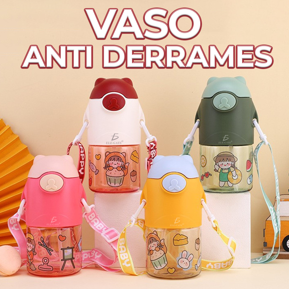 Botella anti derrames de 300 ml - Creativa, Portátil y Duradera