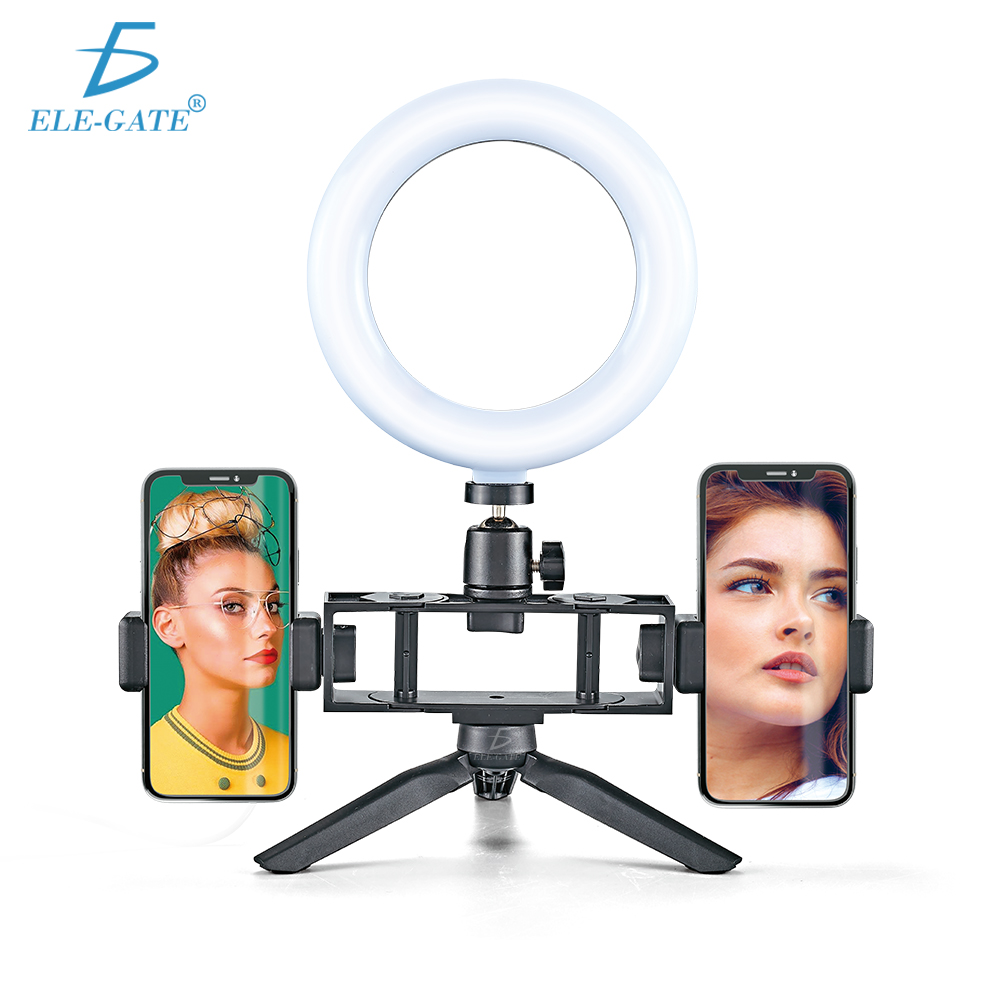 Anillo de Luz LED para Smartphone - Soporte de 10 pulgadas para Autoretrato y Maquillaje - Compatible con 3 Celulares - Image 2