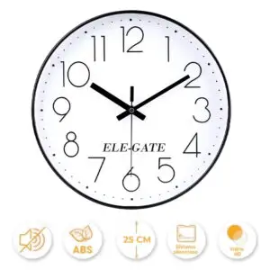 Reloj de Pared de Cuarzo Silencioso.
