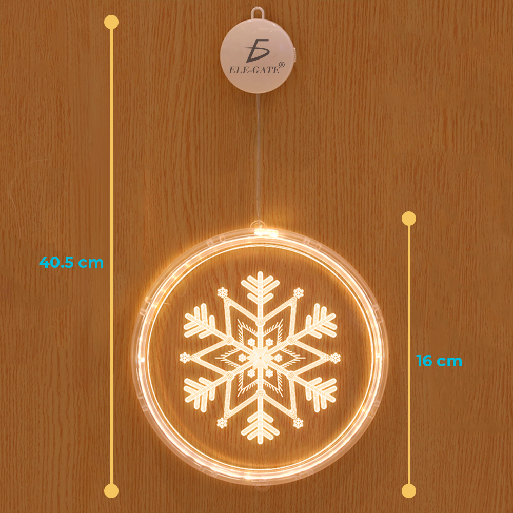 Serie de Luces Led Colgantes de Acrílico Trasparente Navideñas con Ventosa - Image 7