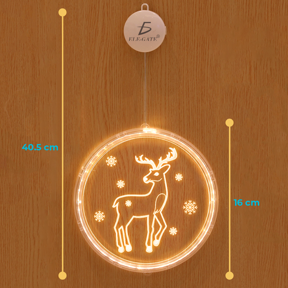 Serie de Luces Led Colgantes de Acrílico Trasparente Navideñas con Ventosa - Image 4