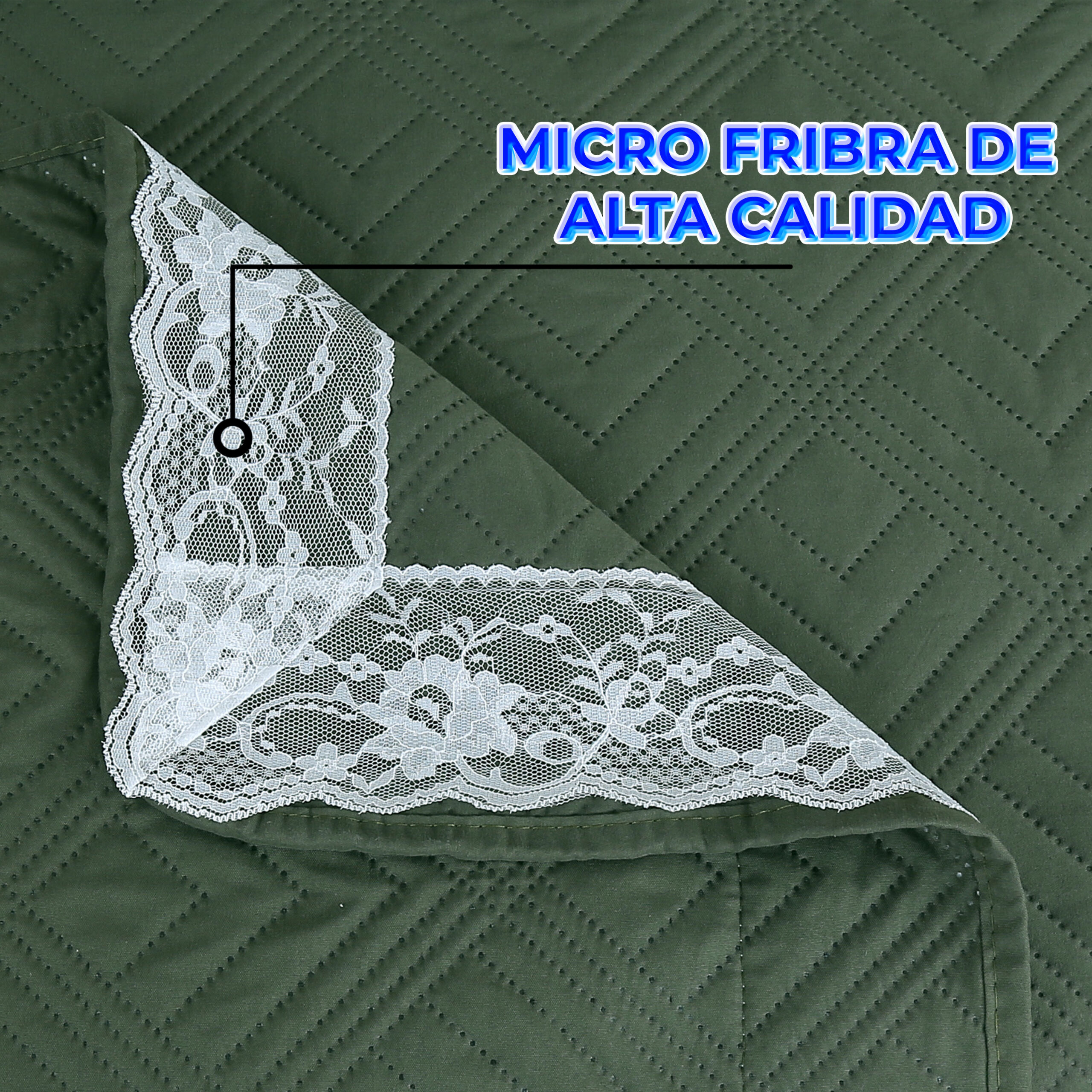 Kit de 3 Pzs Edredón y Fundas de Almohada con Diseño de Olanes: Comodidad y Elegancia para tu Dormitorio - Image 3