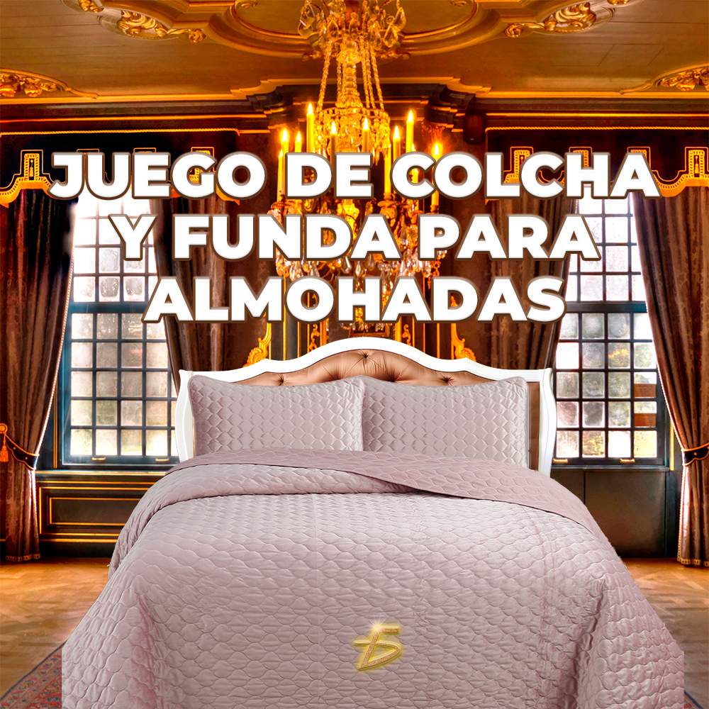 Colcha color rosa claro, ligera para verano