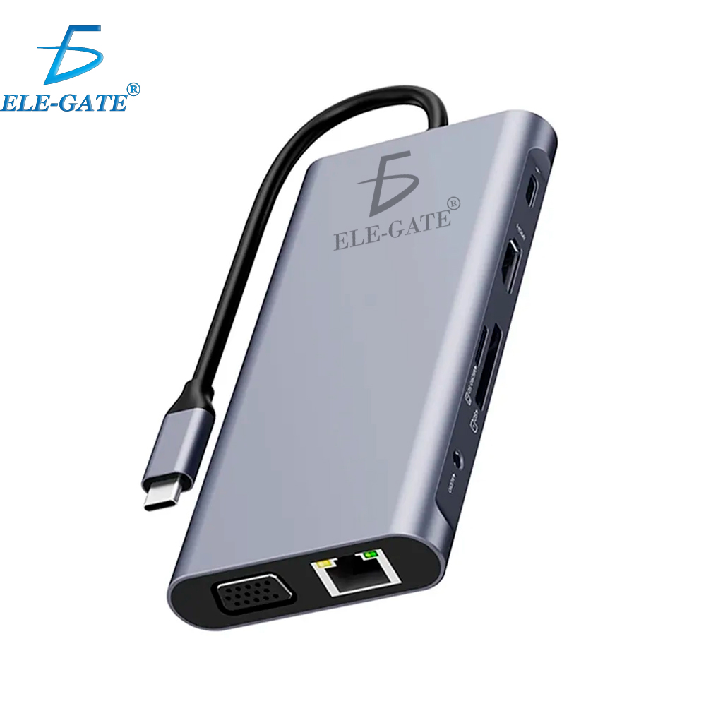 Hub Tipoc USB Portátil 11 en 1 con Diversas Conexiones