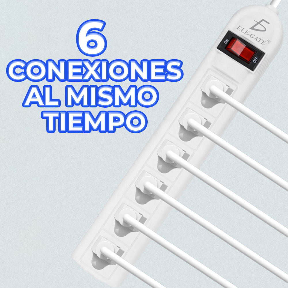 Multi Contactos de 6 Puertos - Conexión Versátil para Tus Dispositivos - Image 3