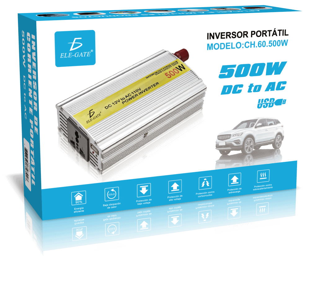 Inversor Voltaje Con Cargador Ups Volta 12vdc/110vac 500w - Image 6