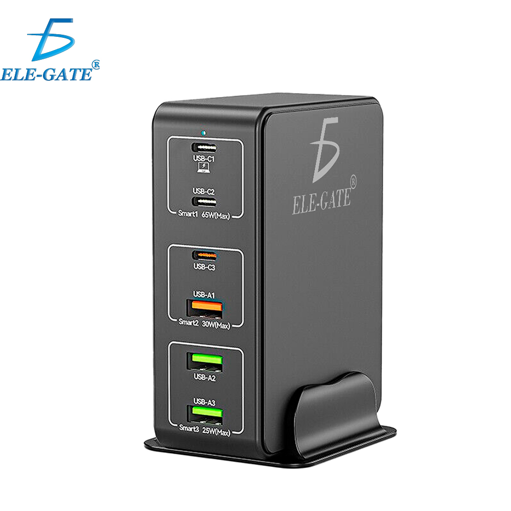 Cargador Rápido de Escritorio de 6 Puertos de 120W