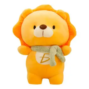 Muñeco de peluche de León cojín suave para decoración del hogar, 20cm