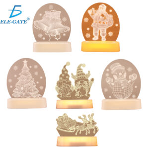 Lámpara 3D de Acrílico para Decoración Navideña: Ilumina Tu Navidad con Magia y Estilo