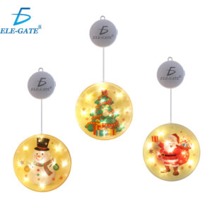 Serie de Luces Led PVC Colgantes de Navidad Cálidas con Ventosa