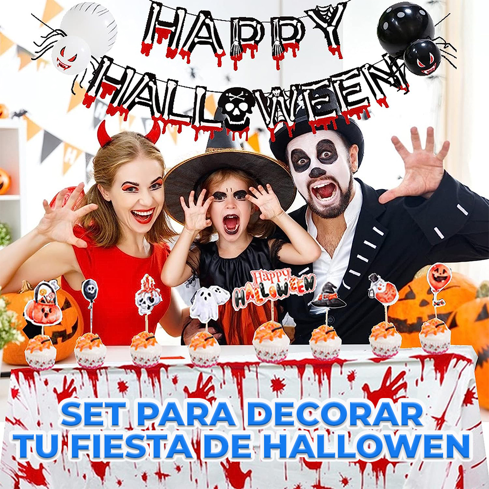 Kit de Globos de Halloween para Fiestas - Decoración Espeluznante