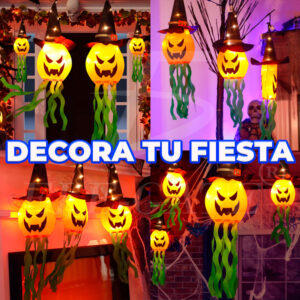Guirnalda de Calabaza Halloween - Decoración Festiva y Colorida para Fiestas y Eventos Temáticos