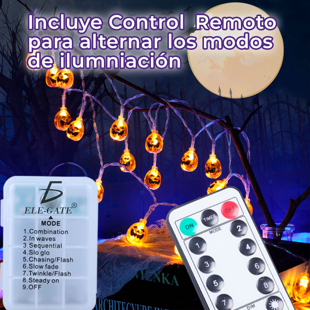 Guirnalda de Halloween con Calabazas - Decoración Festiva para Fiestas Temáticas - Image 2