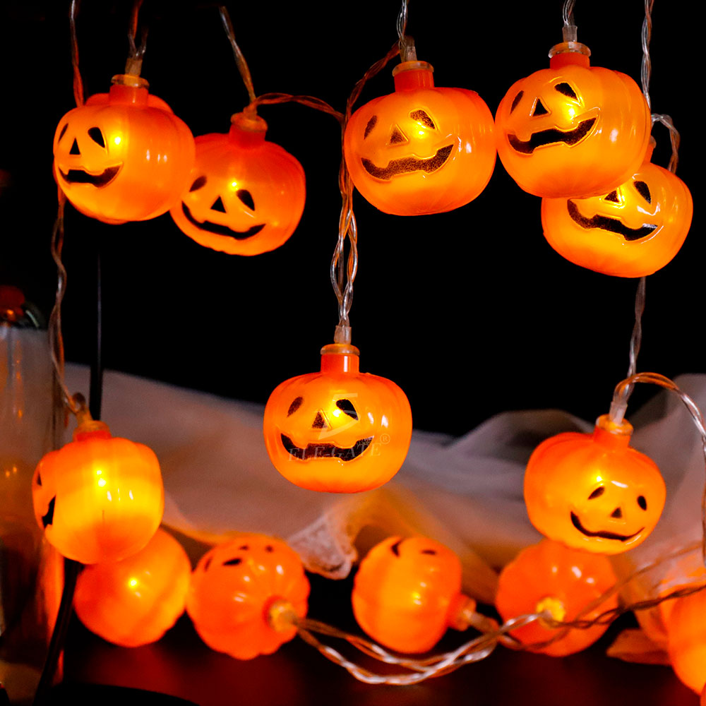 Cadena de Luces LED para Halloween - Iluminación Encantadora para Decoración de Calabazas y Fiestas