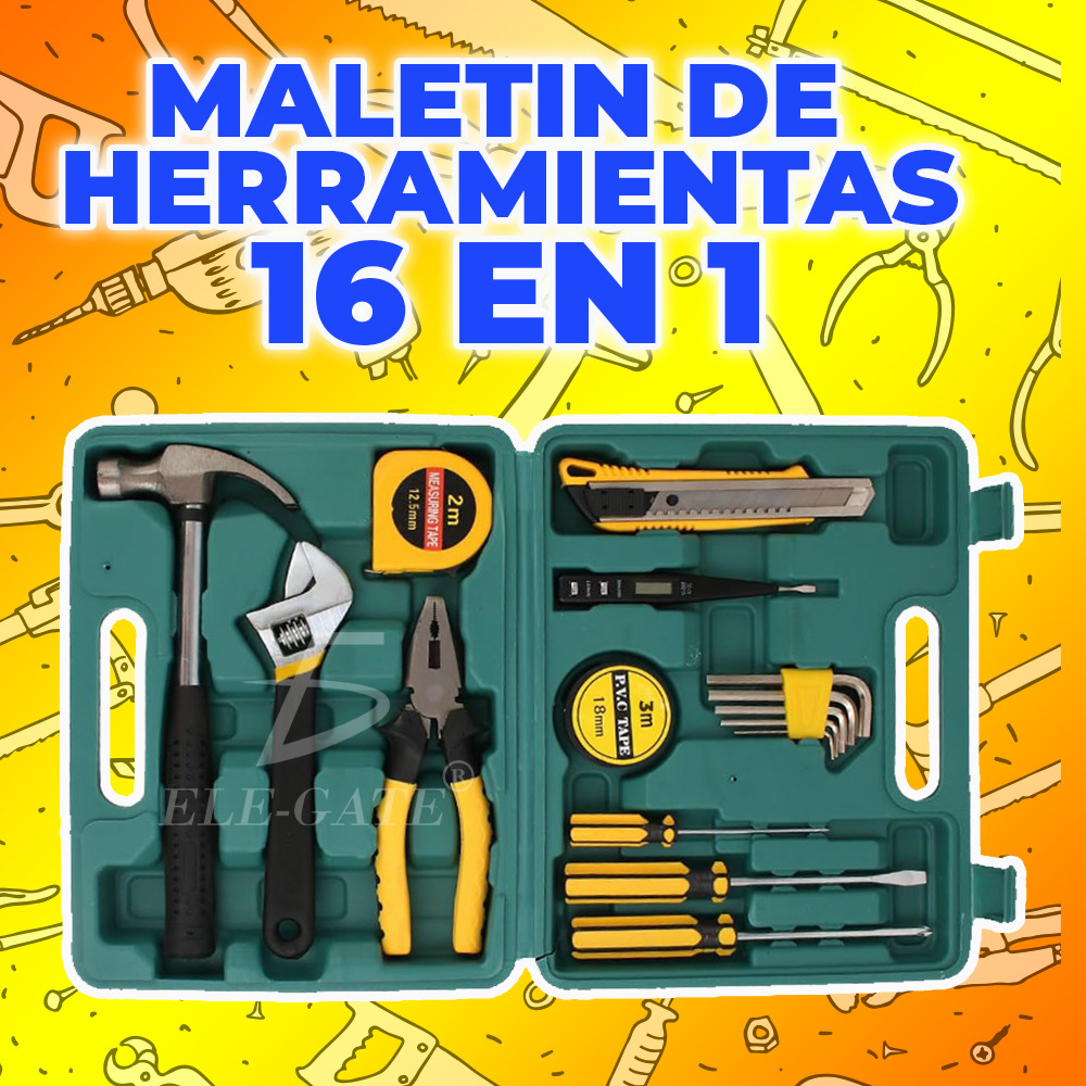 Juego de Herramientas Domésticas Multifuncionales - Kit Completo de Reparación y Bricolaje