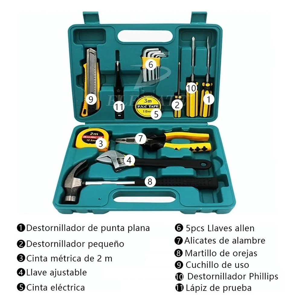 Juego de Herramientas Domésticas Multifuncionales - Kit Completo de Reparación y Bricolaje - Image 3