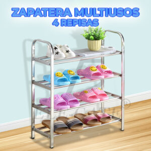 Organizador de Zapatos de 4 Niveles de Acero Inoxidable