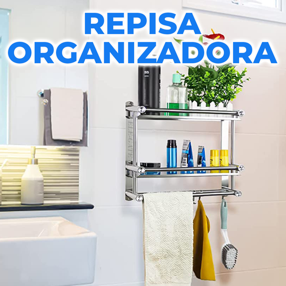 Estante de Acero Inoxidable para Baño - Organizador de Almacenamiento de Pared - Image 2